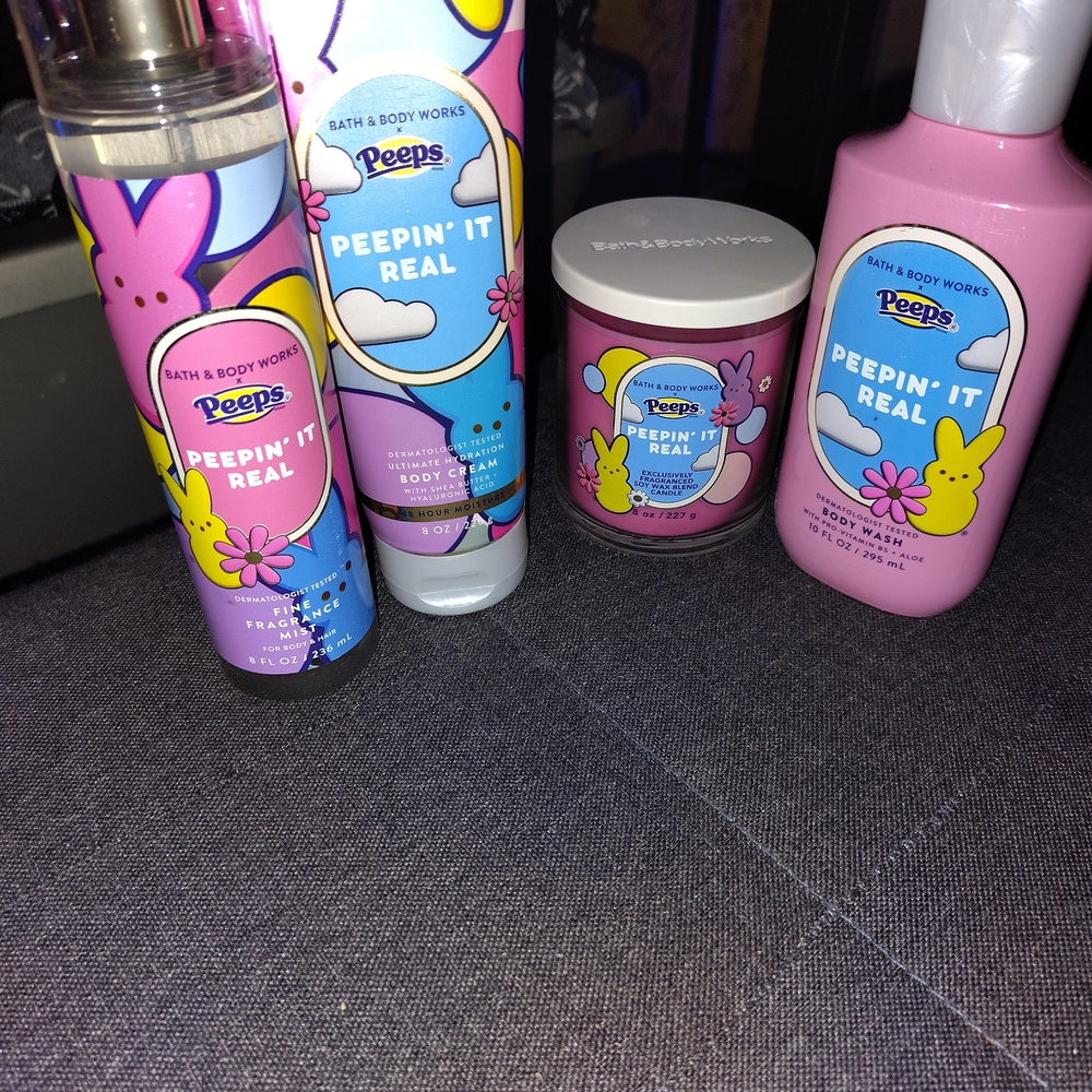 Bath & Body Works Peeps Peepin' It Real Set - Pink & Blue